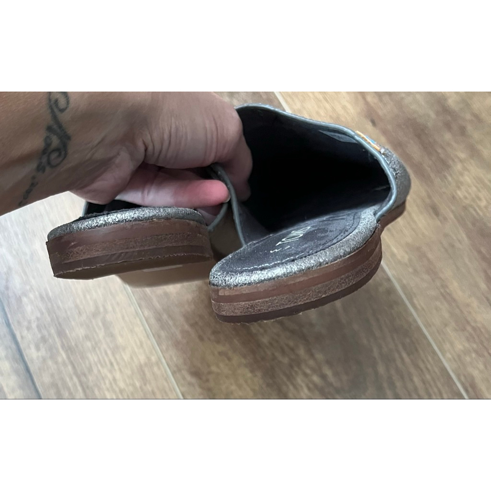 Toms Jutti mule pewter metallic size 7 - Picture 8 of 10